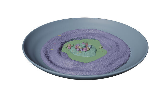 HUMUS BOWL Low-poly 3D model 2