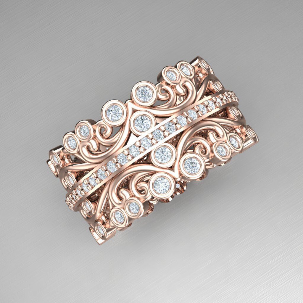 Man Ring New Design 2MR078 3D print model_9