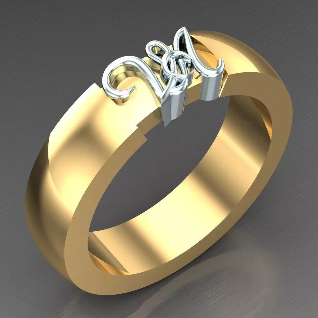 Man Ring New Design 2MR064 3D model_0