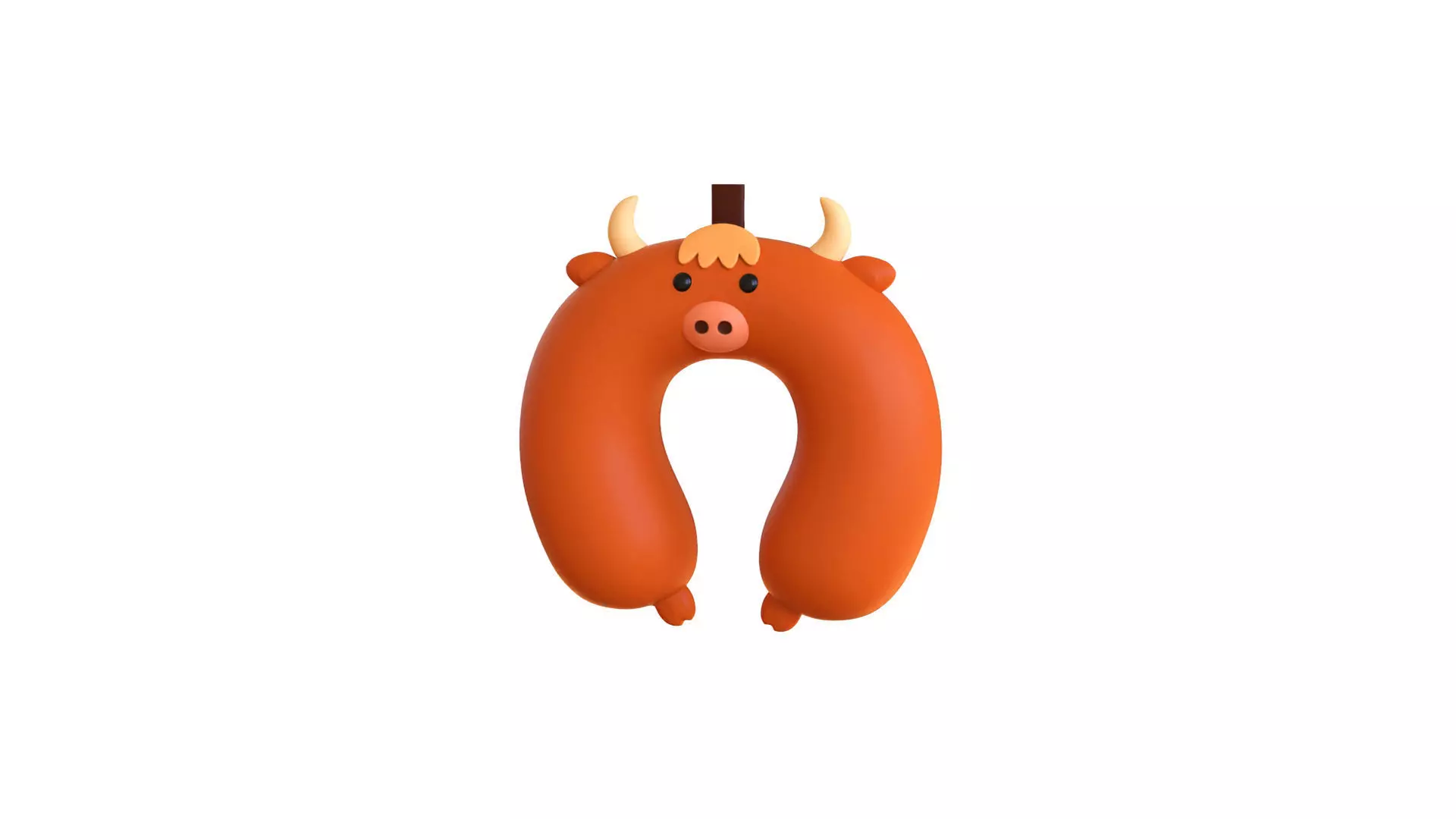 Cow Neck Pillow Low-poly 3D model_0