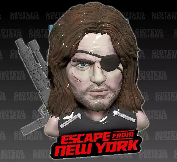 Escape from New York Snake Plissken 3D model_0