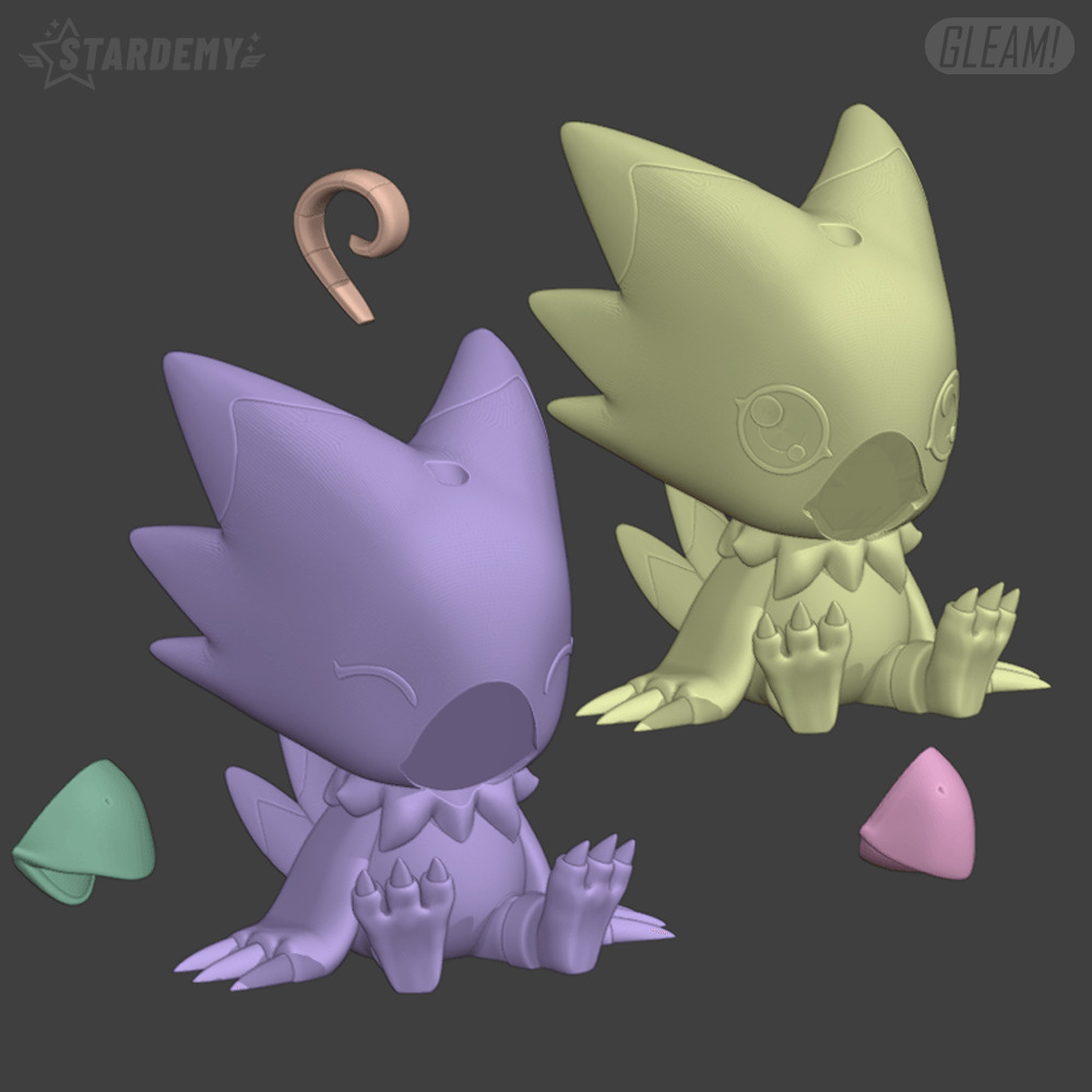 Digimon Collection Chibi 20 models Agumon Gabumon Patamon Tailmo 3D print model_6