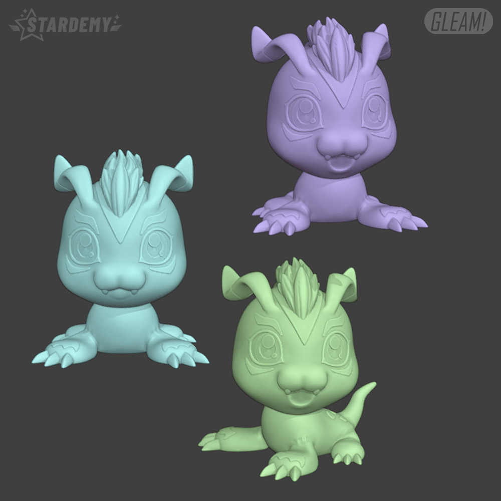 Digimon Collection Chibi 20 models Agumon Gabumon Patamon Tailmo 3D print model_12