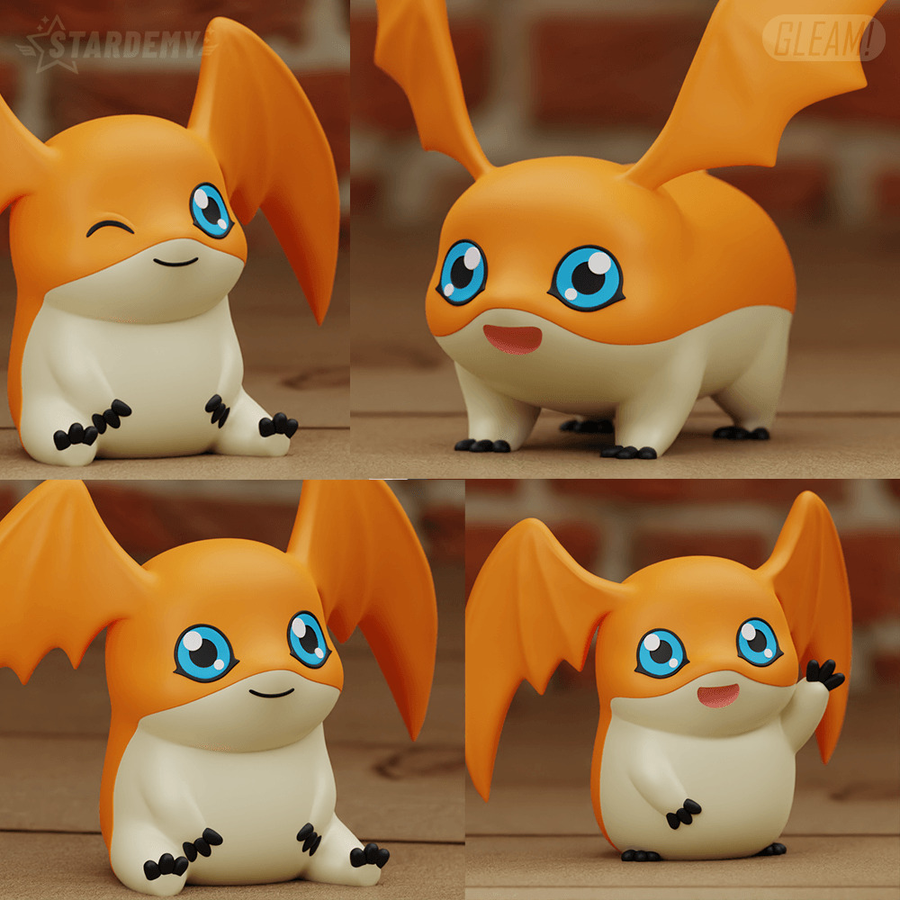 Digimon Collection Chibi 20 models Agumon Gabumon Patamon Tailmo 3D print model_13