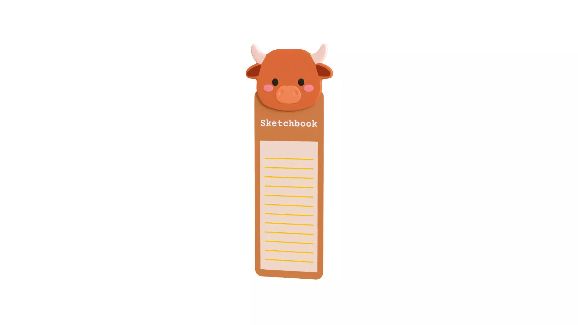 Cow Sketchbook  Low-poly 3D model_0