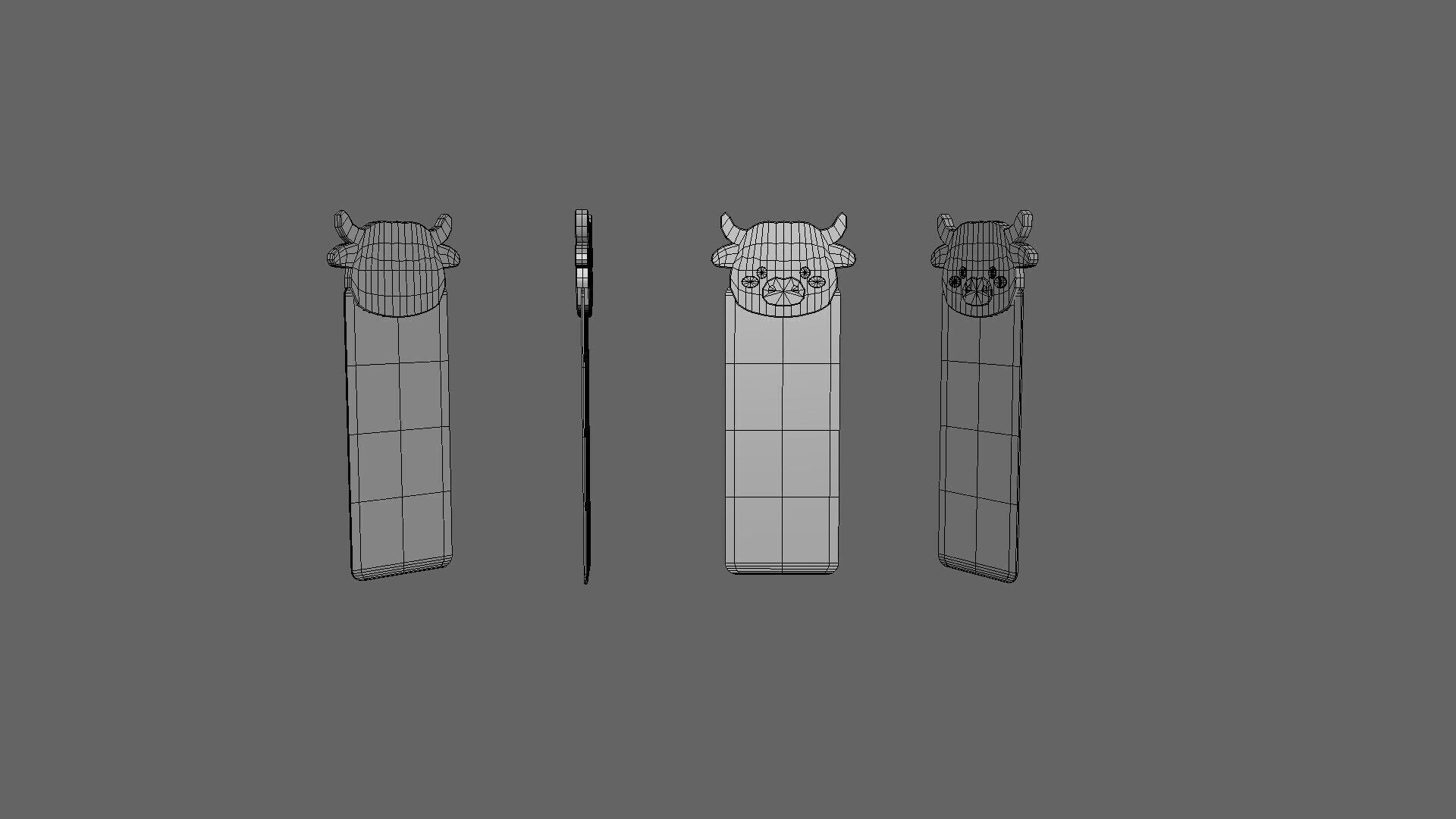 Cow Sketchbook  Low-poly 3D model_3