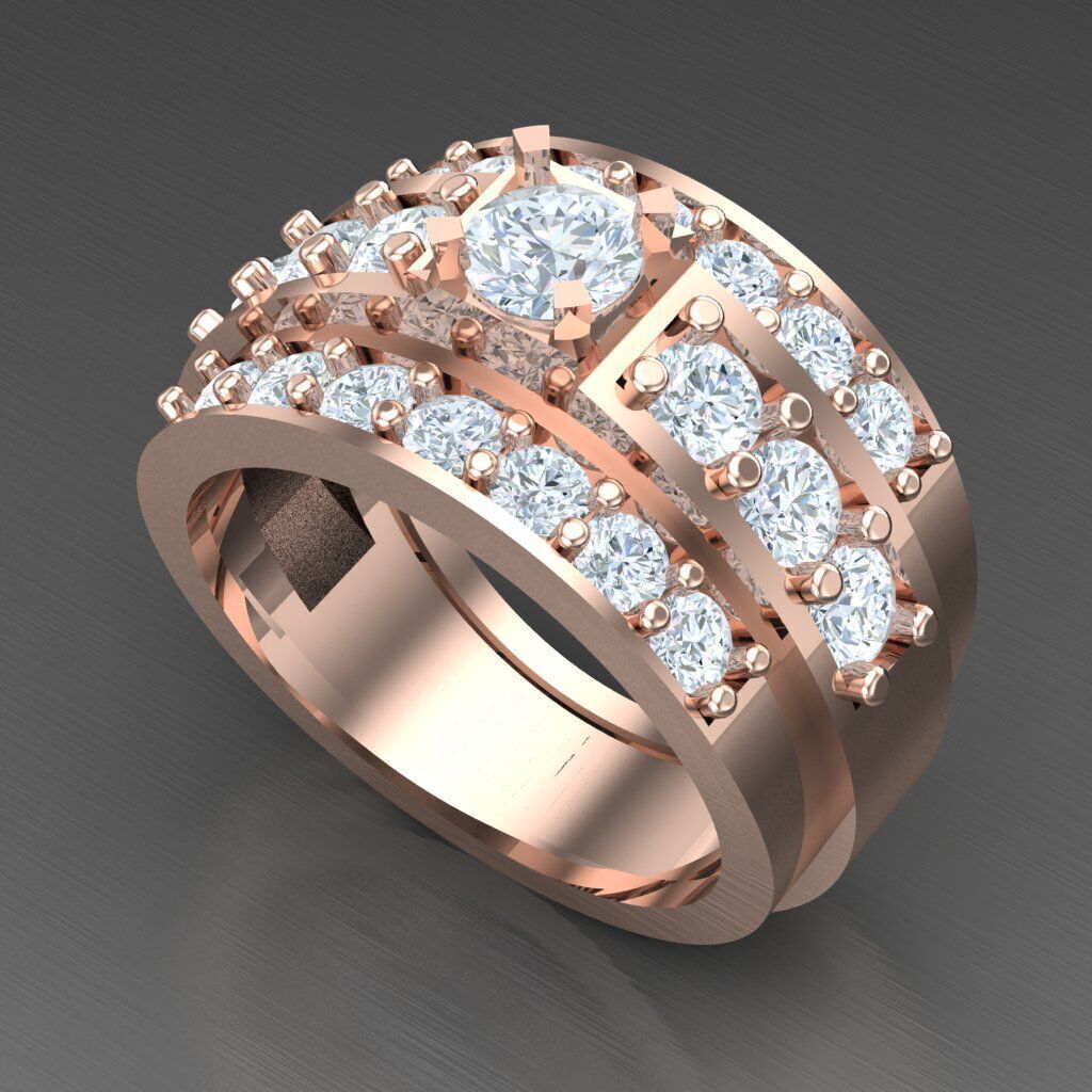 Man Ring New Design 2MR042 3D model_6