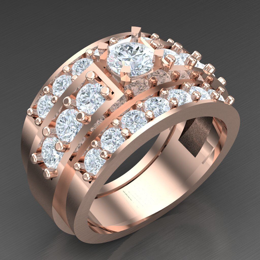 Man Ring New Design 2MR042 3D model_3