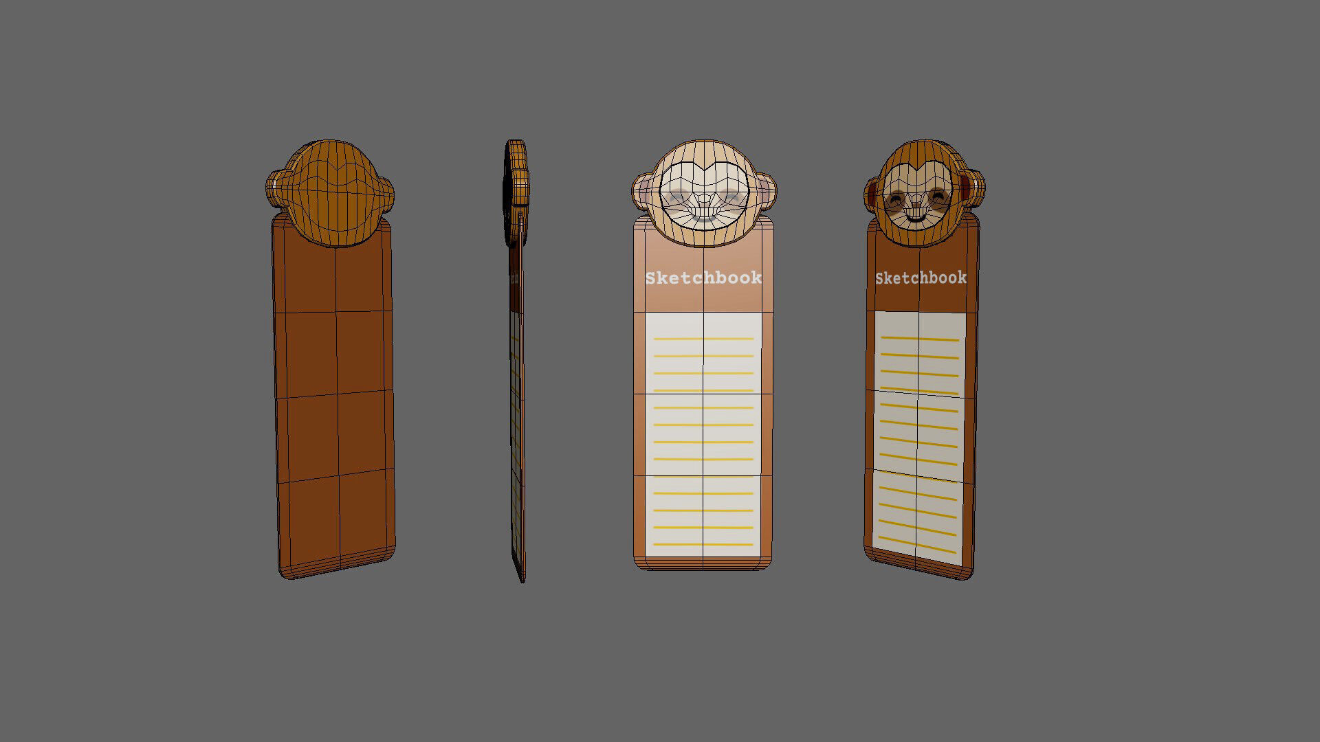 Sloth Sketchbook  Low-poly 3D model_5