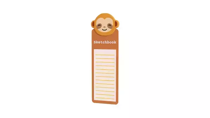 Sloth Sketchbook  Low-poly 3D model