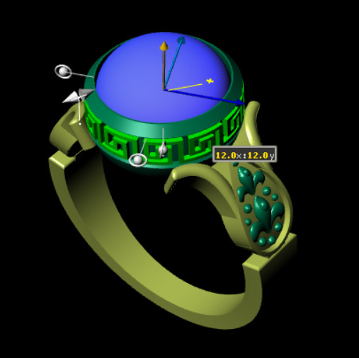 women ring 3D print model_17