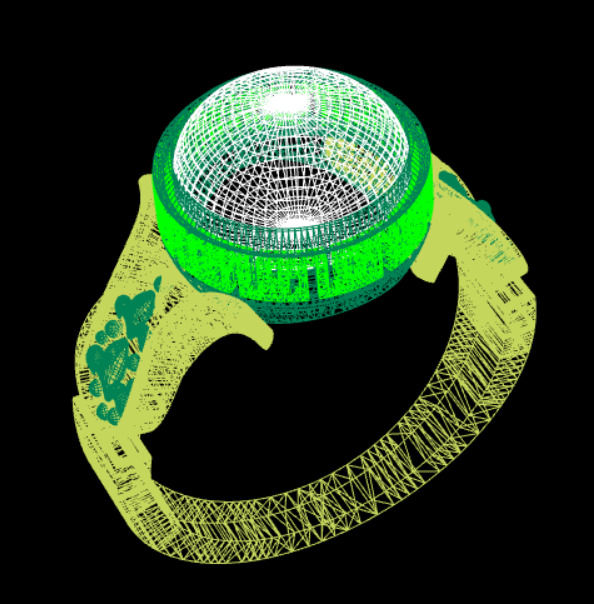 women ring 3D print model_5