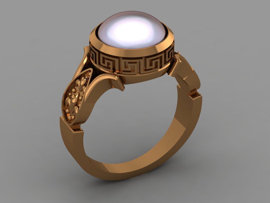 women ring 3D print model_8