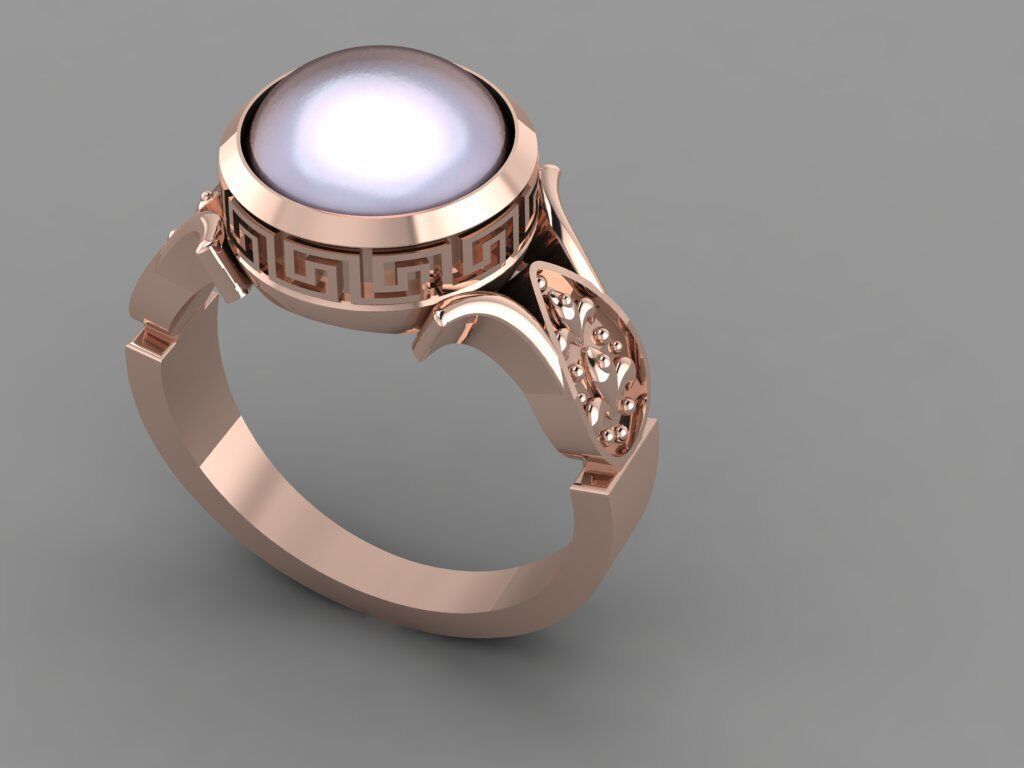 women ring 3D print model_2
