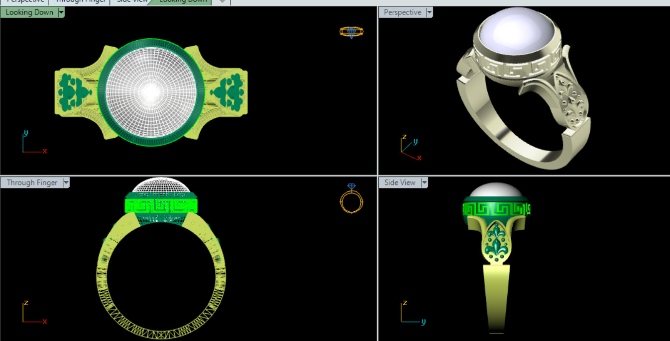 women ring 3D print model_18