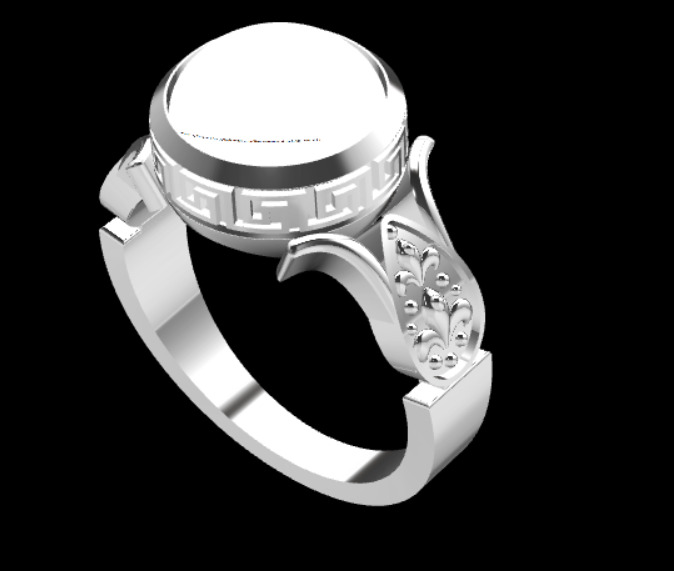 women ring 3D print model_9