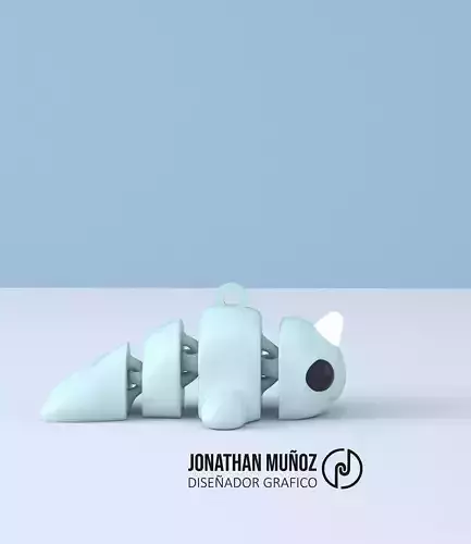 articulated narwhal keychain figure