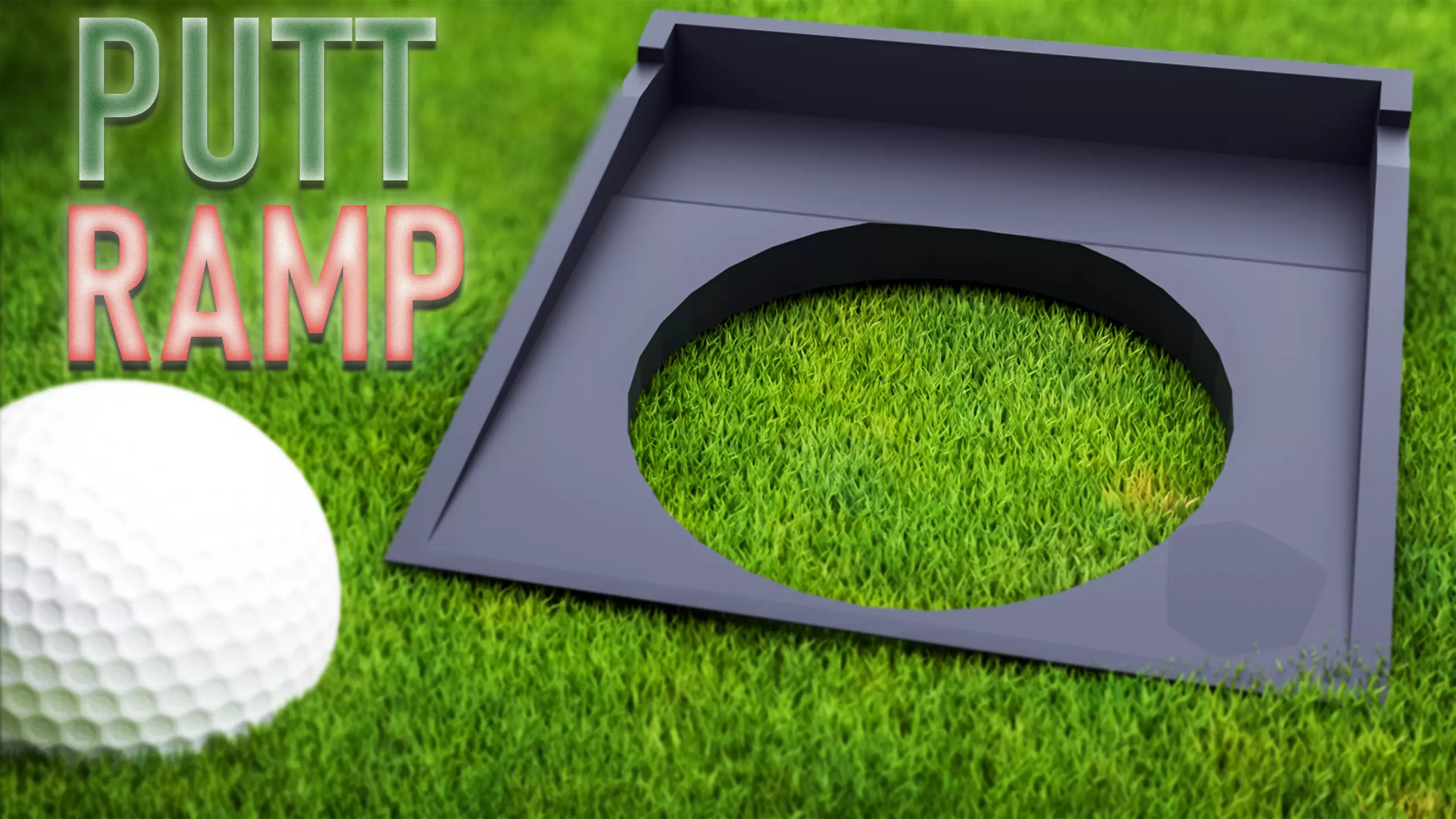 3D Printable Perfect Putt Ramp Golf Putting Trainer 3D print model_0