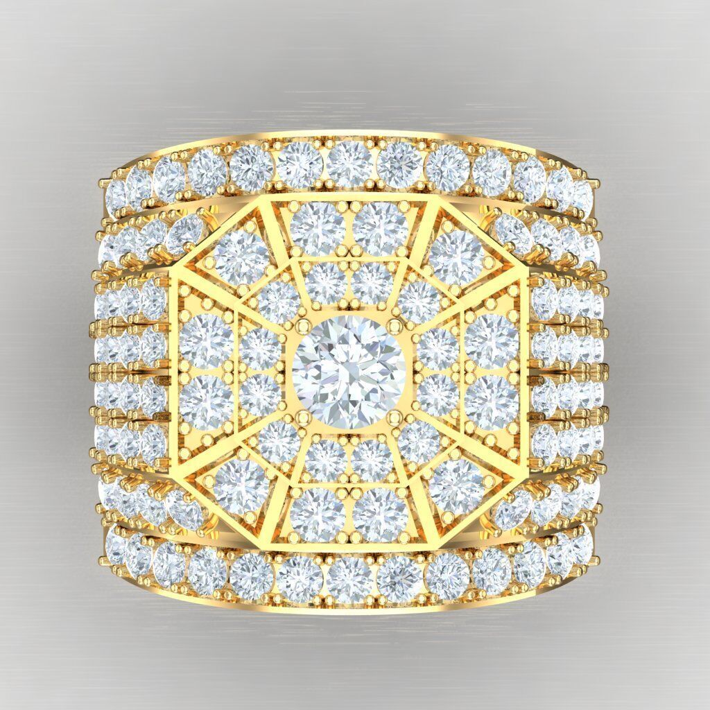 Man Ring New Design 2MR022 3D print model_9