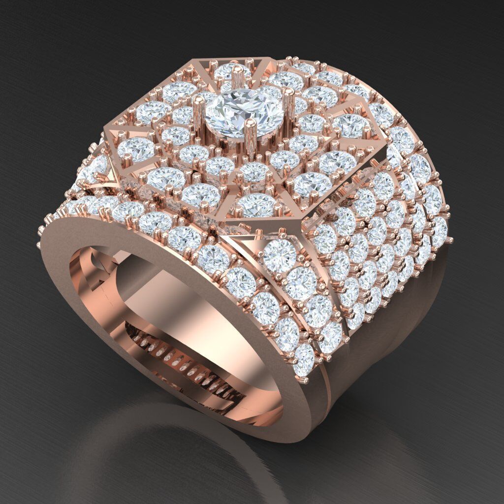 Man Ring New Design 2MR022 3D print model_6