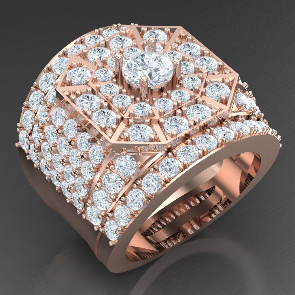 Man Ring New Design 2MR022 3D print model_3