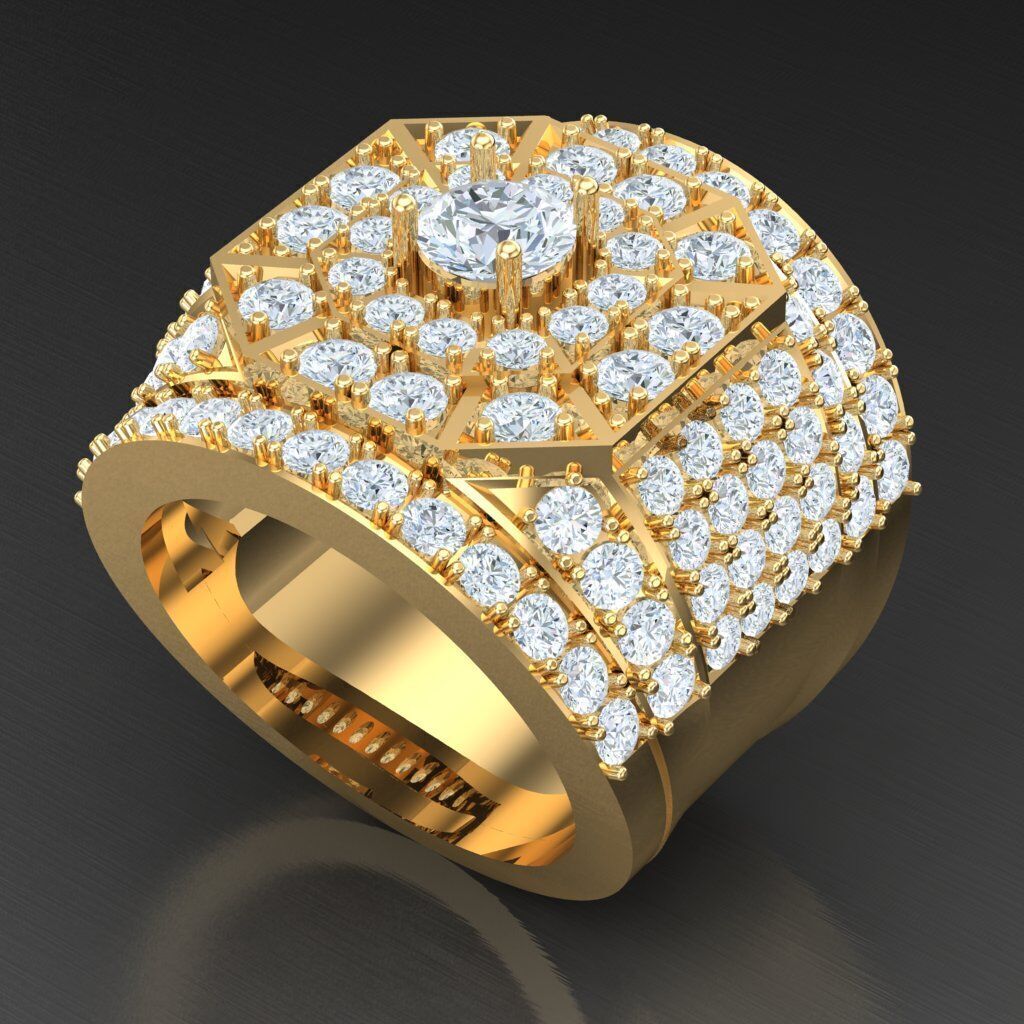 Man Ring New Design 2MR022 3D print model_7