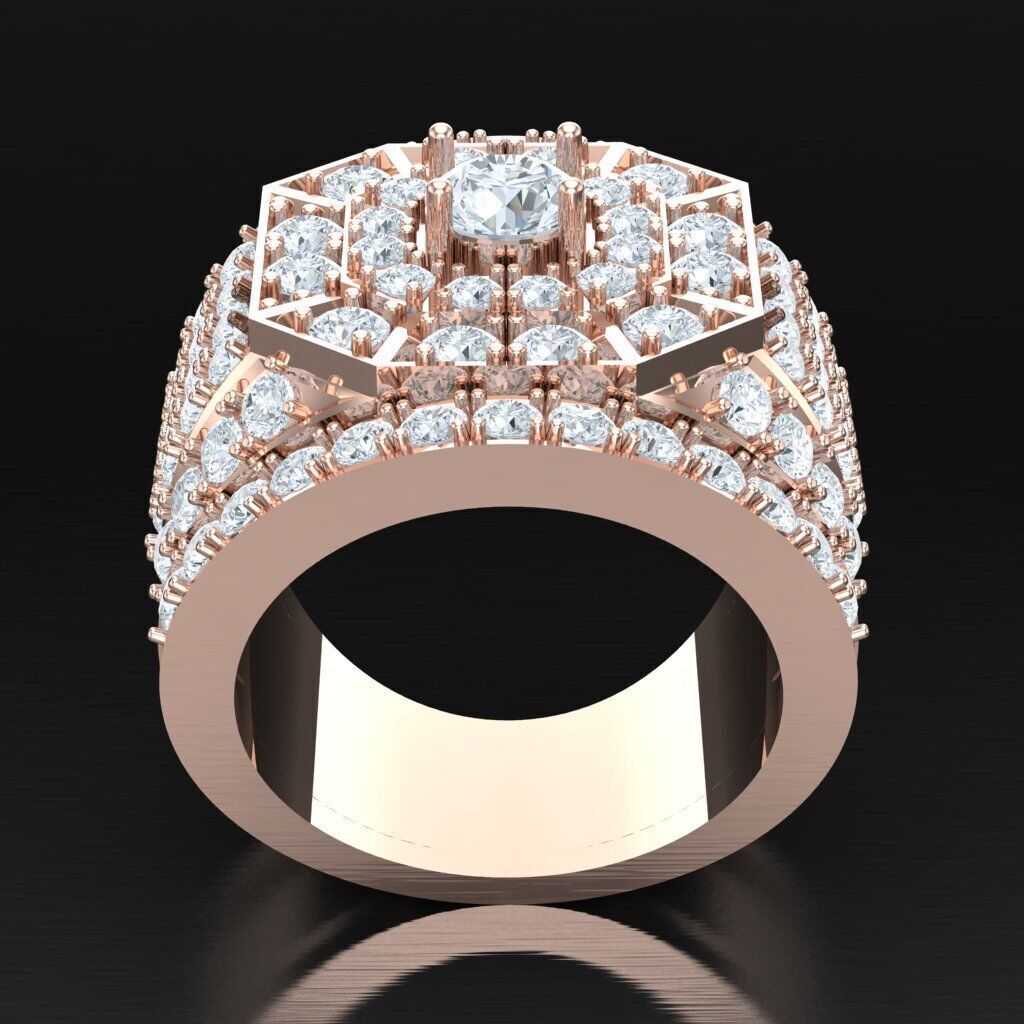 Man Ring New Design 2MR022 3D print model_4