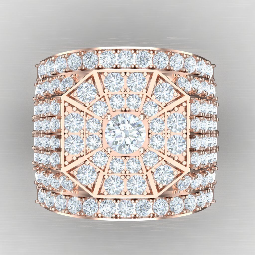 Man Ring New Design 2MR022 3D print model_8