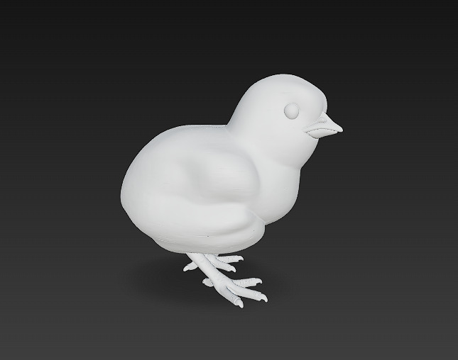 Chick Baby 3D Model Basic - Low Poly Simple Low-poly 3D model_9