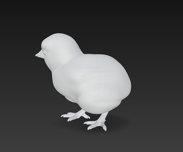 Chick Baby 3D Model Basic - Low Poly Simple Low-poly 3D model_10