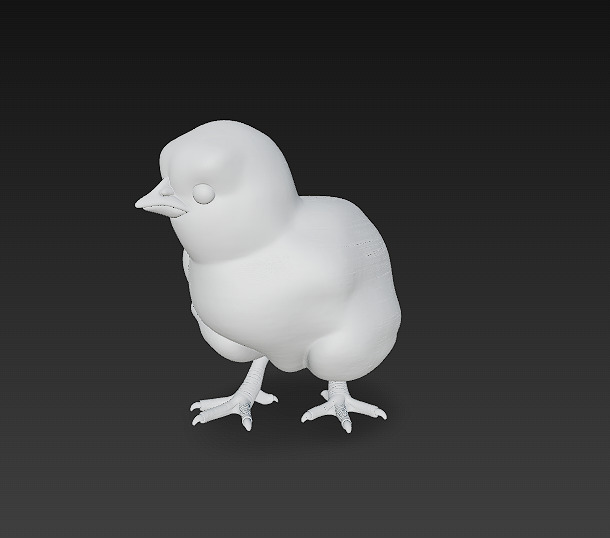 Chick Baby 3D Model Basic - Low Poly Simple Low-poly 3D model_8