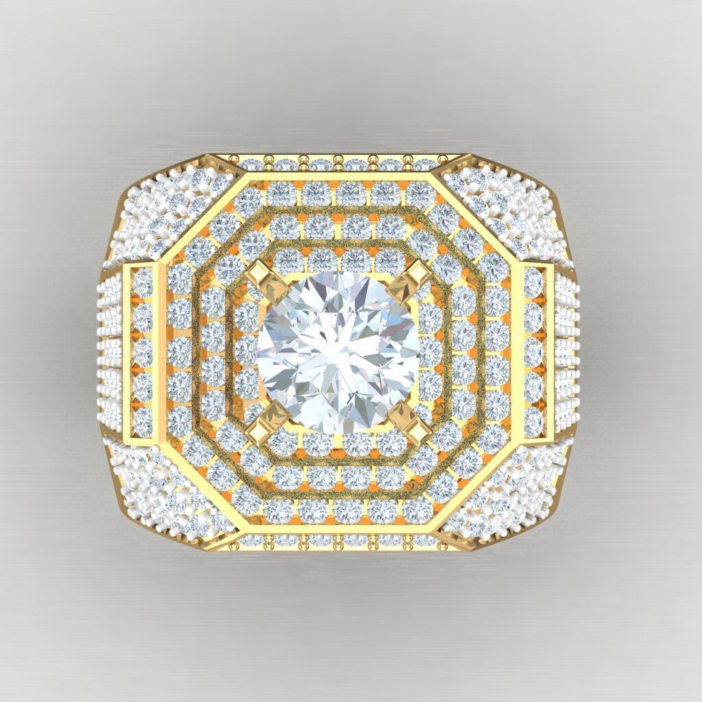 Man Ring New Design 2MR016 3D print model_9