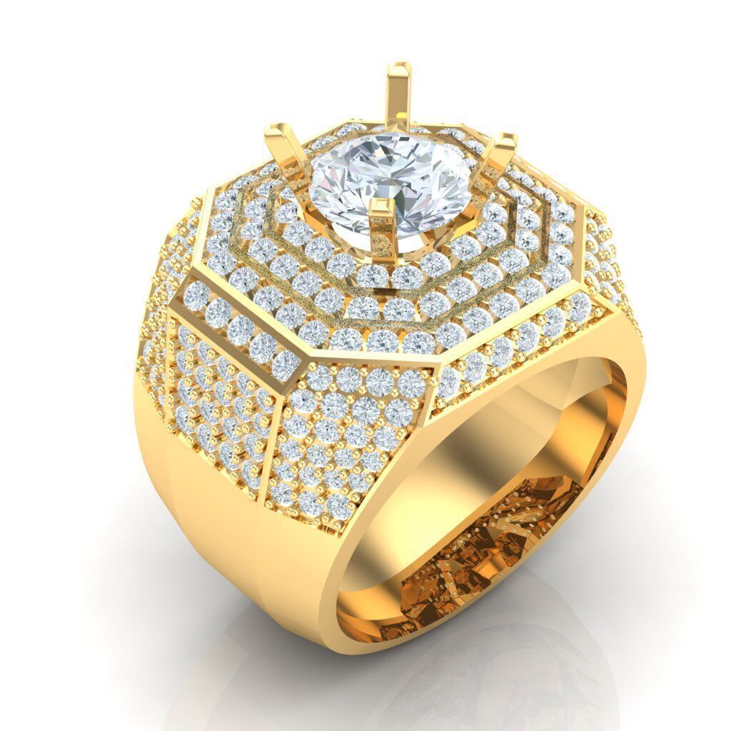 Man Ring New Design 2MR016 3D print model_14