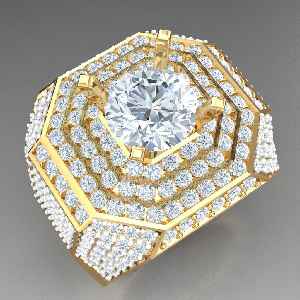 Man Ring New Design 2MR016 3D print model_11