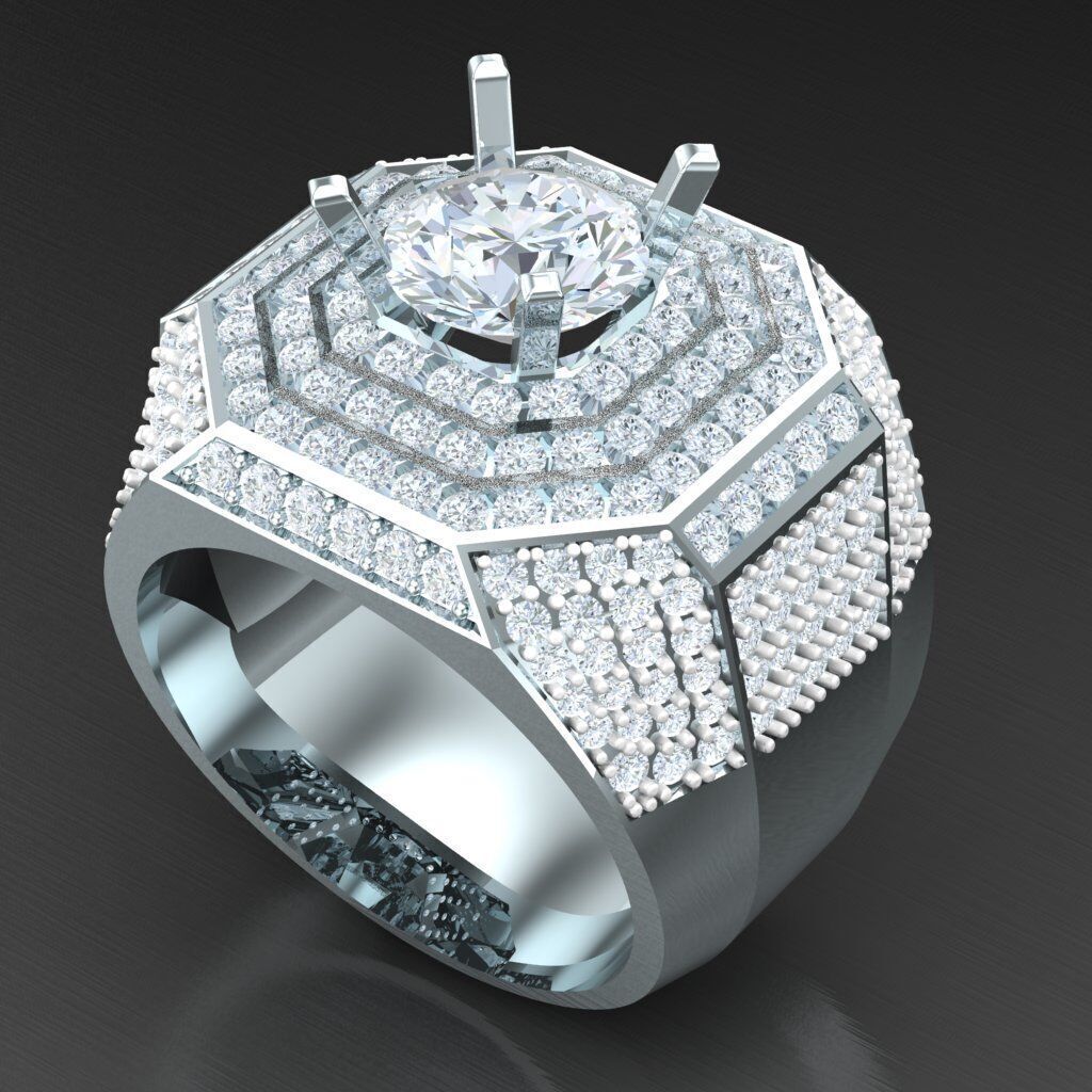 Man Ring New Design 2MR016 3D print model_6