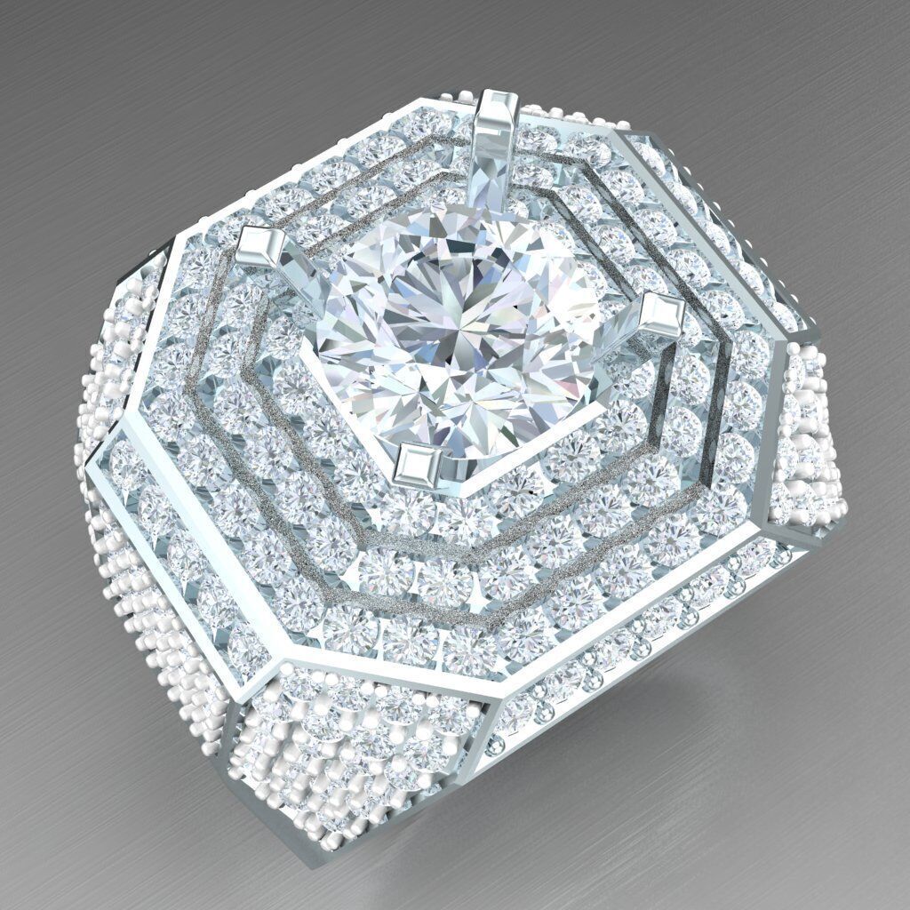 Man Ring New Design 2MR016 3D print model_10