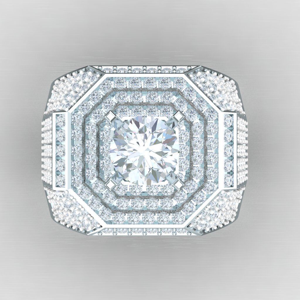 Man Ring New Design 2MR016 3D print model_8