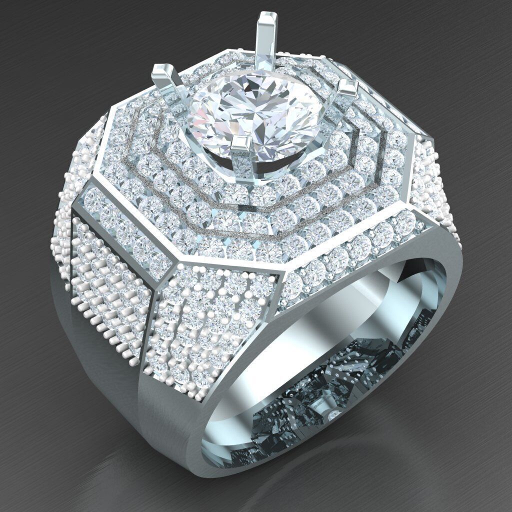 Man Ring New Design 2MR016 3D print model_3