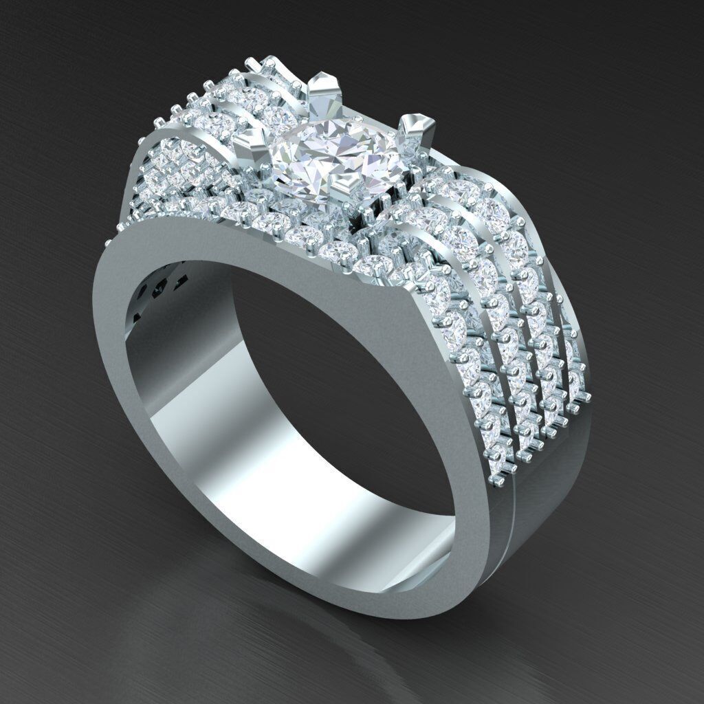 Man Ring New Design 2MR014 3D print model_6