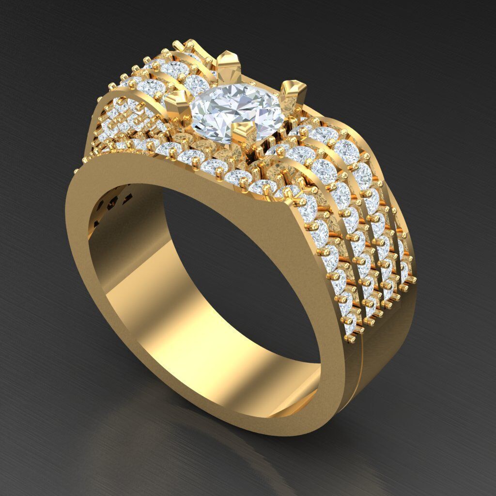 Man Ring New Design 2MR014 3D print model_7