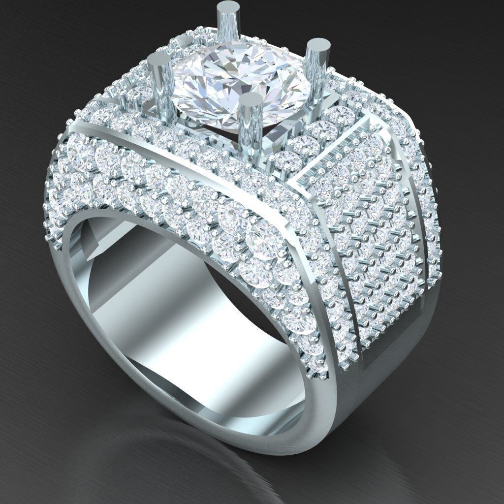 Man Ring New Design 2MR013 3D print model_6