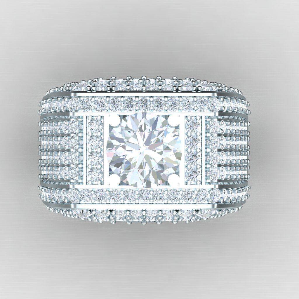 Man Ring New Design 2MR013 3D print model_8