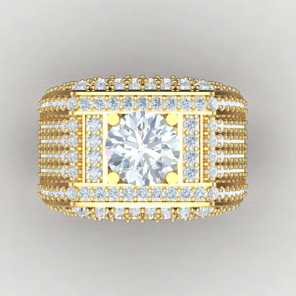 Man Ring New Design 2MR013 3D print model_9