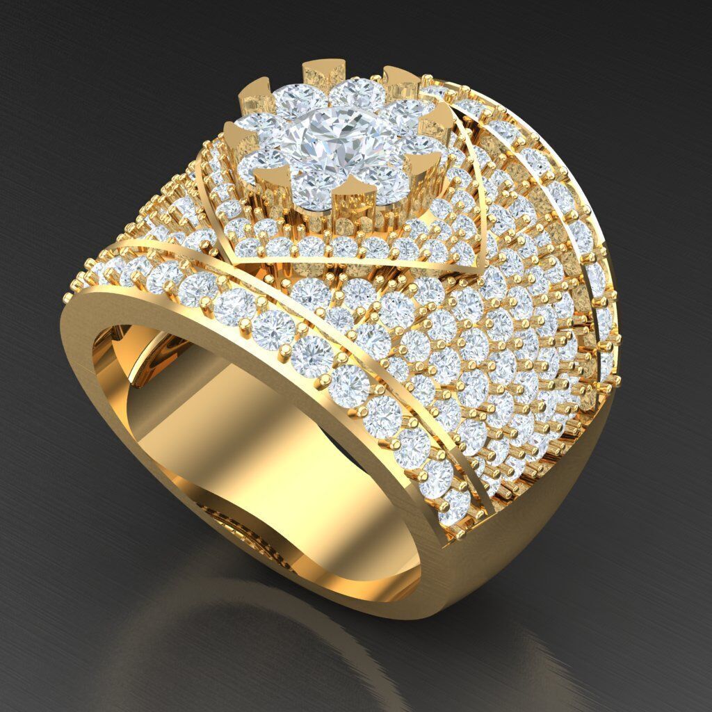 Man Ring New Design 2MR012 3D print model_7