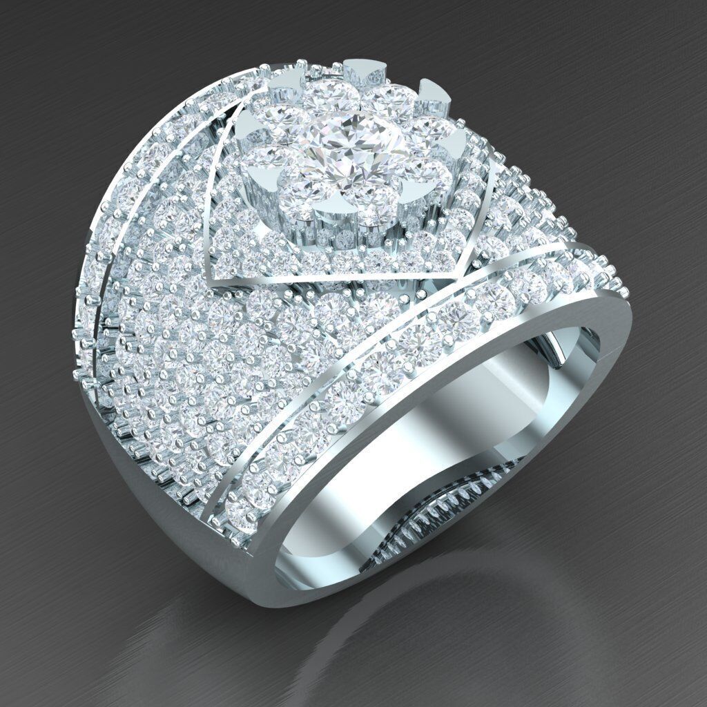 Man Ring New Design 2MR012 3D print model_3