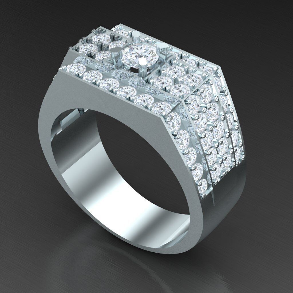 Man Ring New Design 2MR011 3D model_6