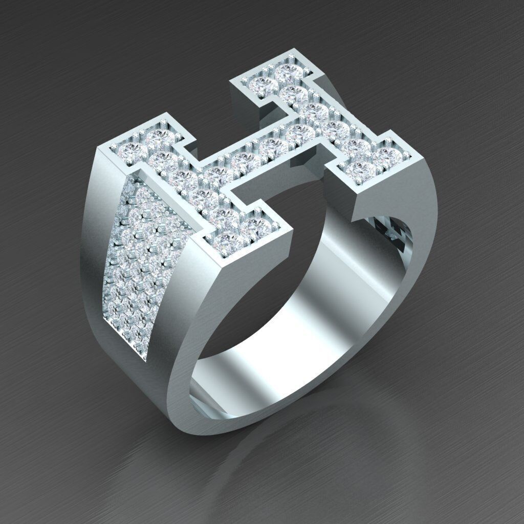 Man Ring New Design 2MR009 3D print model_3