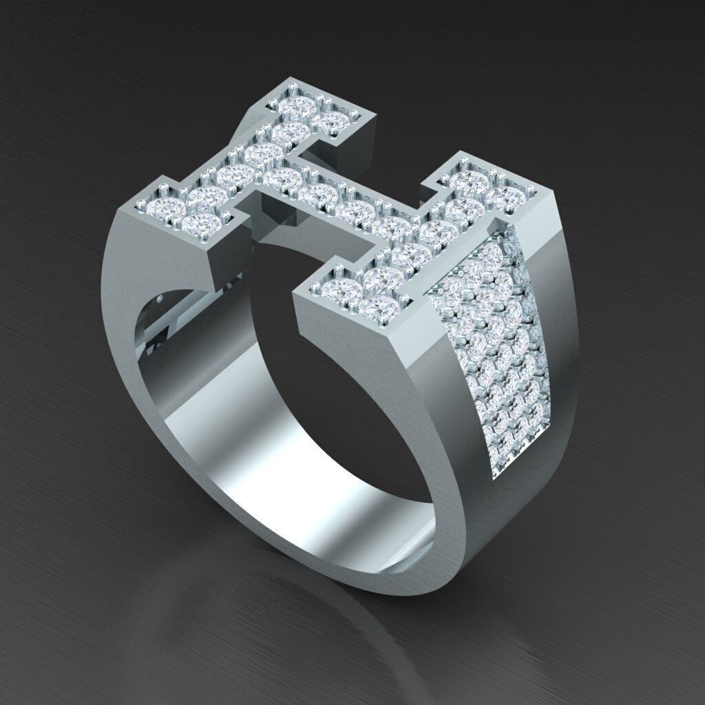 Man Ring New Design 2MR009 3D print model_6