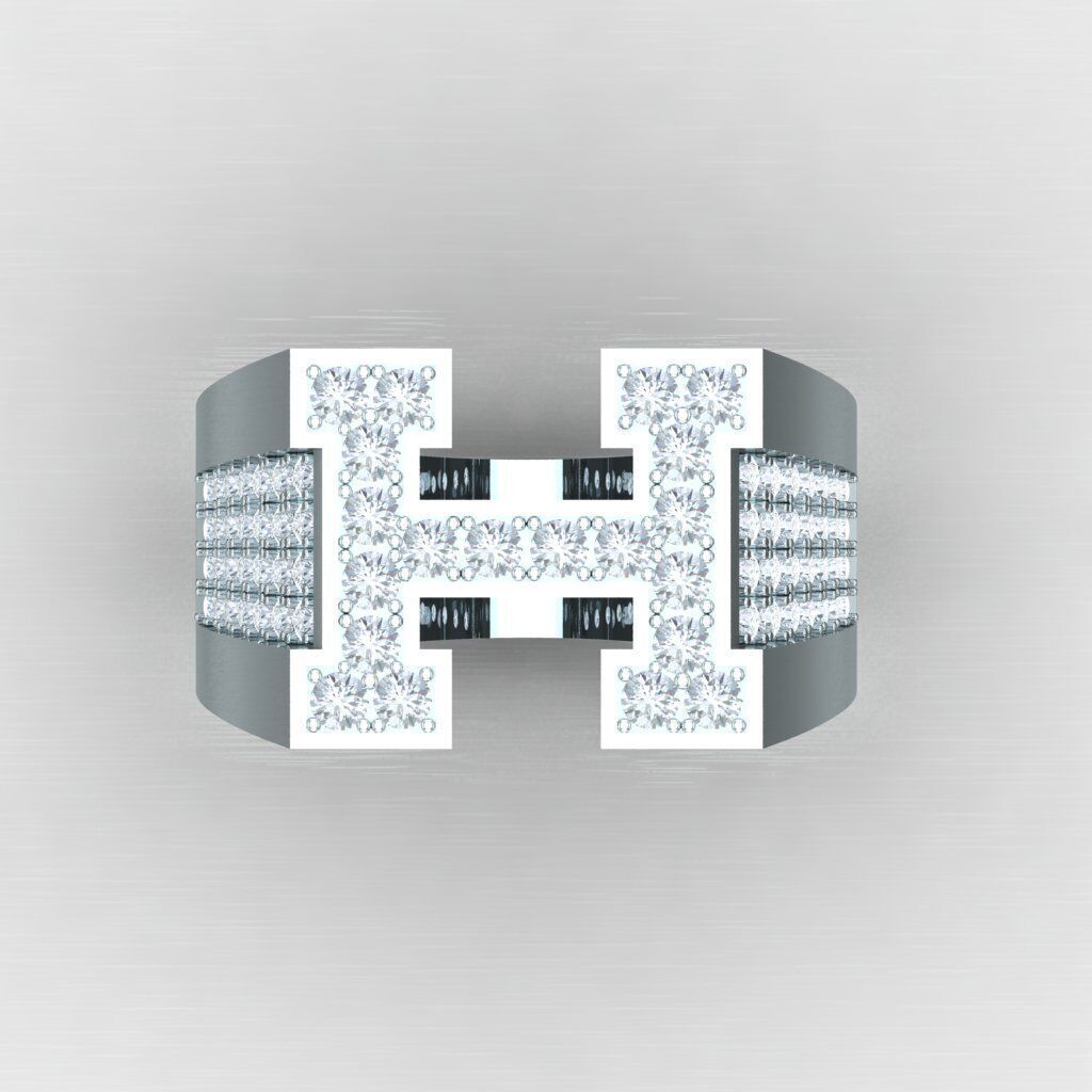 Man Ring New Design 2MR009 3D print model_8