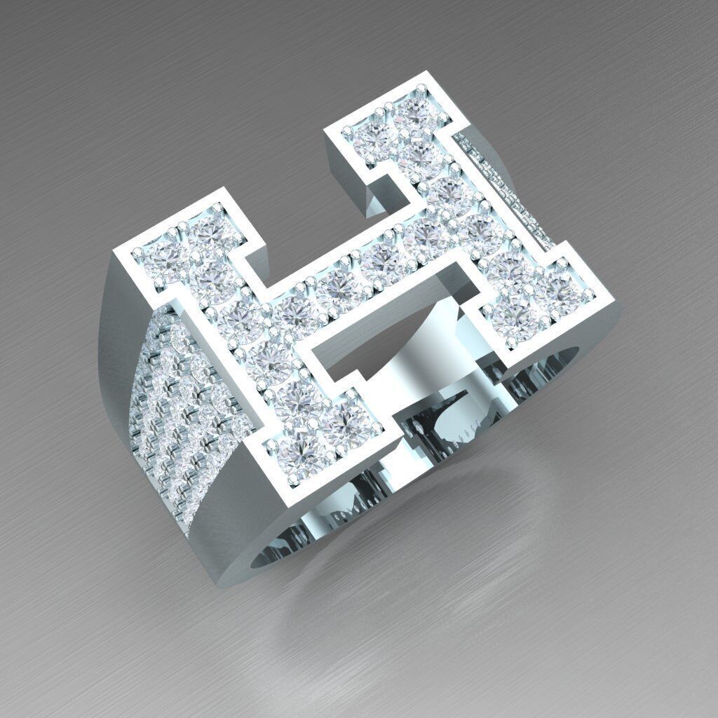 Man Ring New Design 2MR009 3D print model_10